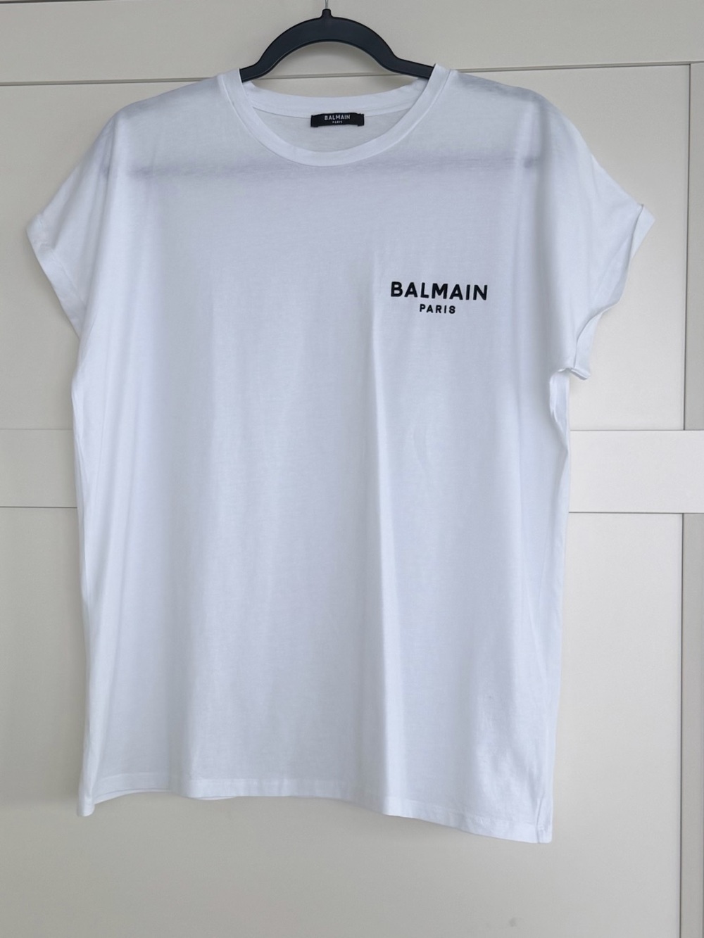 Balmain White Logo Tag Tee